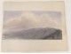 Aquarelle paysage montagne relief brume landscape painting XIXème siècle  