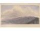 Aquarelle paysage montagne relief brume landscape painting XIXème siècle  