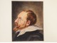 Gouache painting portrait profile man nineteenth century