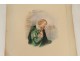 Watercolor portrait young man rose landscape nineteenth century castle