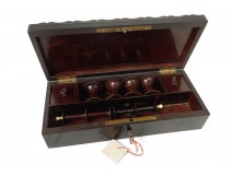 Box rosewood sewing grimy brass coils Napoleon III nineteenth