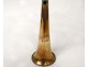 Copper hunting horn round horn nineteenth century leather case