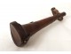 Copper hunting horn round horn nineteenth century leather case