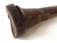 Copper hunting horn round horn nineteenth century leather case