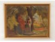 HSC religious scene Jesus Samaritan wells landscape Victor Dupont XXth