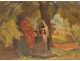 HSC religious scene Jesus Samaritan wells landscape Victor Dupont XXth