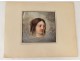 Watercolor young woman hairstyle nineteenth century portrait