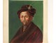 Russian fur hat man portrait gouache XIXth century fur coat