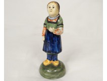 Quimper faience character PB woman hand twentieth century