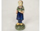 Quimper faience character PB woman hand twentieth century