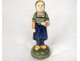 Quimper faience character PB woman hand twentieth century