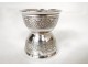 Eggcup solid silver Minerva 23,48gr flowers nineteenth century