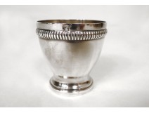 Eggcup solid silver Minerva 25,33gr frieze oves nineteenth century