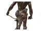 Warrior bronze sculpture GAULS allegory nineteenth century blacksmith work