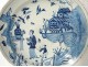 Delft blue dish Chinese decor birds XIXth