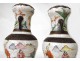 Pair of Chinese vase decorations nankin head elephant XIXth