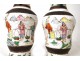 Pair of Chinese vase decorations nankin head elephant XIXth