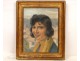 Oil on panel painting, Portrait of a Lady by Madeleine Plantey, 20th