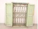 Moroccan wrought iron grille painted wood window Maghreb Morocco Atlas Deco XXth