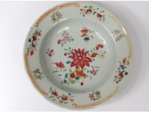 Small dish hollow porcelain India Company rose family eighteenth flowers