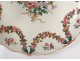 Pair of porcelain plates dishes Company India rose family eighteenth flowers