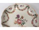 Pair of porcelain plates dishes Company India rose family eighteenth flowers