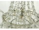 Charles X chandelier trash chandelier crystal glass carved garlands nineteenth