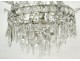 Charles X chandelier trash chandelier crystal glass carved garlands nineteenth