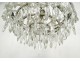 Charles X chandelier trash chandelier crystal glass carved garlands nineteenth