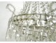 Charles X chandelier trash chandelier crystal glass carved garlands nineteenth