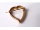 Brooch heart 18K solid gold eagle small beads twentieth century head