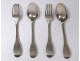 2 forks spoons solid silver cutlery Farmers General 18th 263gr