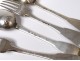 2 forks spoons solid silver cutlery Farmers General 18th 263gr