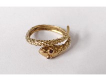 gold snake ring solid 18k gold rubies eagle head twentieth ring