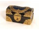 Box jewelry box Louis XIV ebony and polished brass, 18th