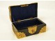 Box jewelry box Louis XIV ebony and polished brass, 18th