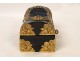 Box jewelry box Louis XIV ebony and polished brass, 18th