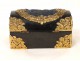 Box jewelry box Louis XIV ebony and polished brass, 18th