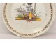 Earthenware plate Nevers Chinese character bird eighteenth century bridge