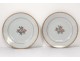 porcelain dishes pair Company India Eighteenth pink flowers family