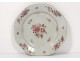 Flat plate porcelain India Company eighteenth pink flowers family