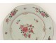 Flat plate porcelain India Company eighteenth pink flowers family