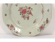 Flat plate porcelain India Company eighteenth pink flowers family