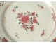 Flat plate porcelain India Company eighteenth pink flowers family