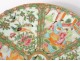 Chinese porcelain dish Canton characters geishas birds nineteenth butterflies