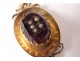 Medallion pendant photo-door solid 18K gold amethyst beads NapIII nineteenth