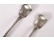 Pair tablespoons salt shovels solid silver Minerva Napoleon III nineteenth