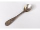 Teaspoon salt solid silver Minerva flowers nineteenth century Napoleon III