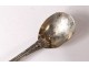 Teaspoon salt solid silver Minerva flowers nineteenth century Napoleon III