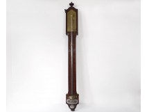 signed mahogany barometer Bettaly system Torricelli Paris in 1768 eighteenth century